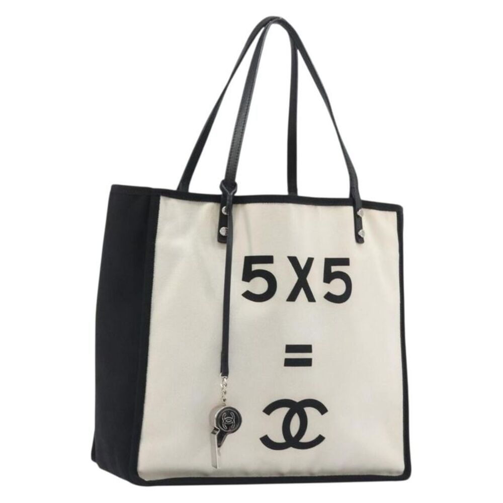 Chanel Let's Demonstrate Canvas Beige Canvas Tote Bag Bag